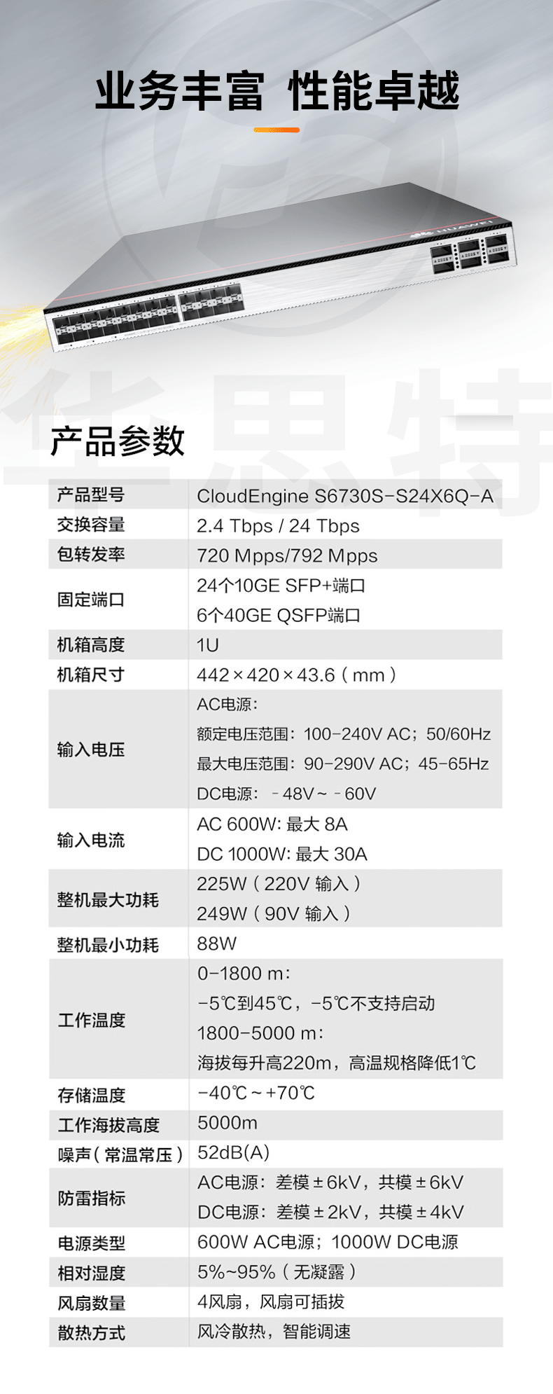 華為交換機 S6730S-S24X6Q-A