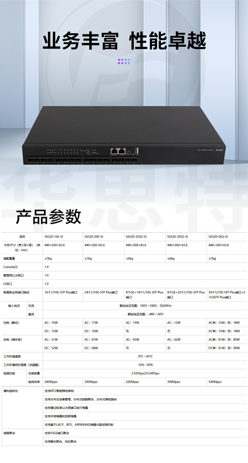 華三 LS-6520-16S-SI 16口萬兆三層網(wǎng)管交換機