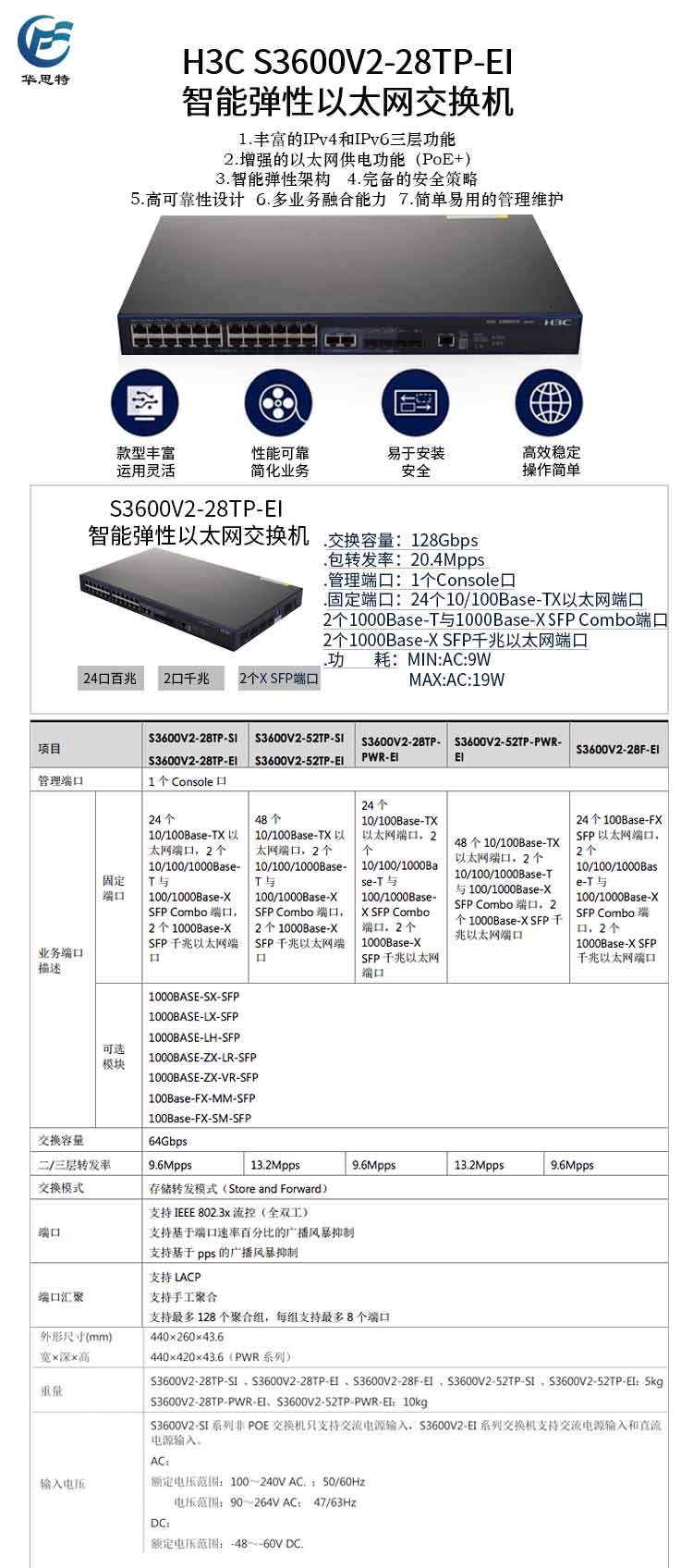 華三 LS-3600V2-28TP-EI 智能以太網(wǎng)交換機(jī)